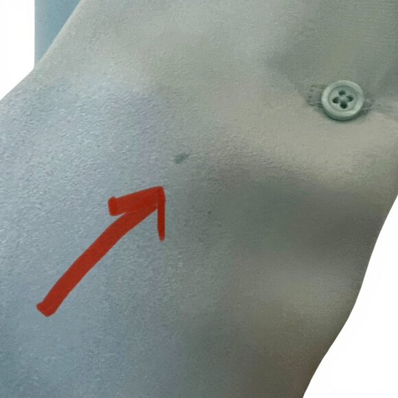 ANN TAYLOR Silk Blouse M Cornflower Blue Roll Tab Sleeve Chic Career Workwear - Picture 11 of 11